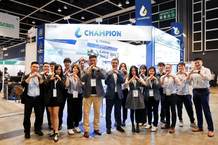 Champion PureZone 雙極離子空氣淨化機於 Build4Asia 2026 展位展示